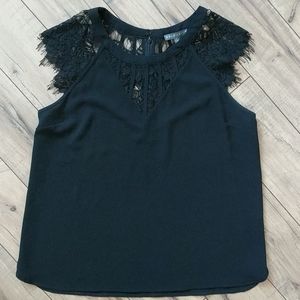 Brixton Ivy Lace Yoke Top